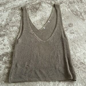 Sandy brown beach tank top cover up